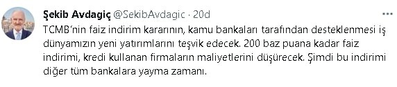 İTO Başkanı Şekib Avdagiç’den kamu bankalarının faiz indirimine dair açıklama