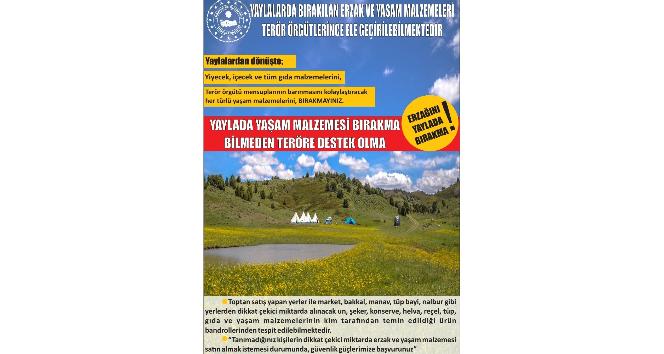 Tunceli Valiliğinden ‘Yaylada yaşam malzemesi bırakma, bilmeden teröre destek olma’ çağrısı