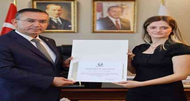 ODÜ’lü bilim kadınına tebrik