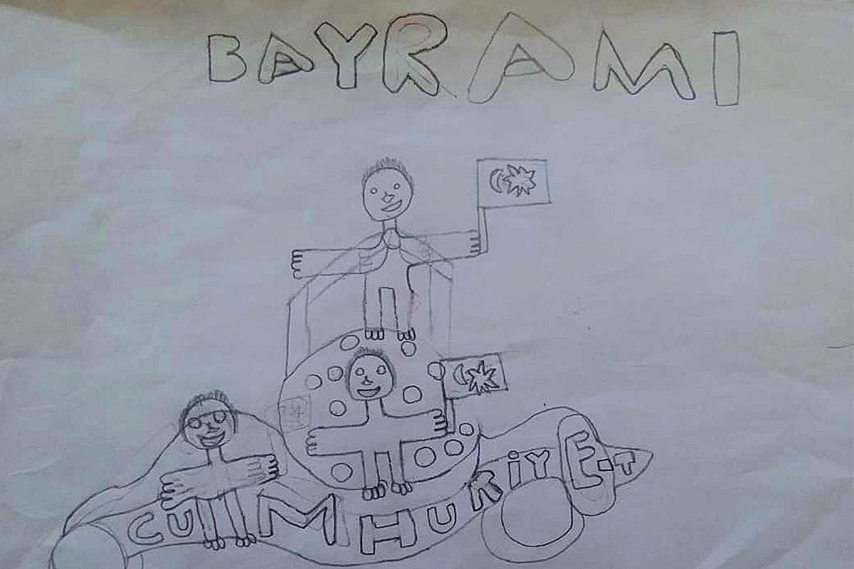 Depremde ölen Umut'un 29 Ekim'de çizdiği resim ortaya çıktı