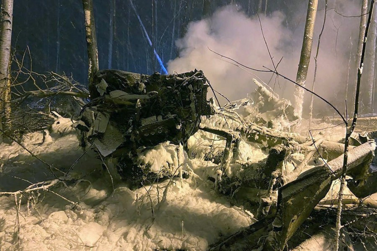 Rusya'da düşen kargo uçağındaki 7 kişi hayatını kaybetti
