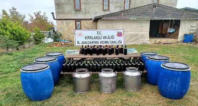 Kırklareli’nde 4 bin 881 litre kaçak içki ele geçirildi