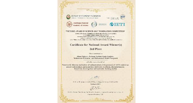 Öğretim üyesi Karaman’a ikincilik ödülü