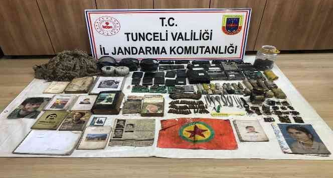 Tunceli’de mühimmat ve yaşam malzemeleri ele geçirildi