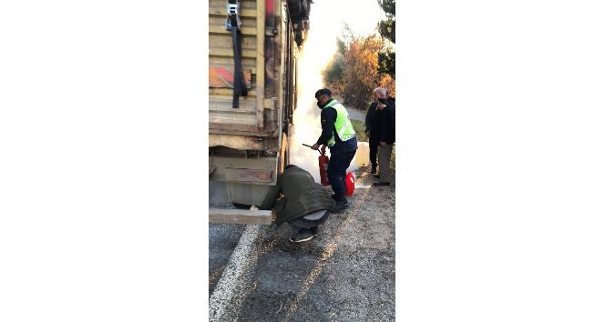 Giresun’da jandarmanın dikkati olası yangını önledi