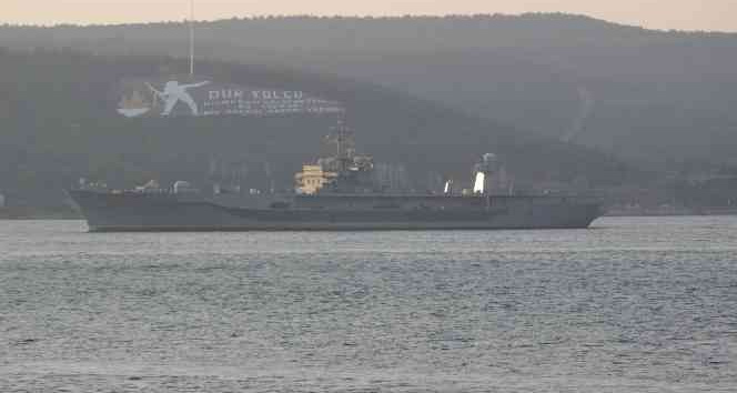 ABD’nin amiral gemisi USS Mount Whitney Çanakkale Boğazı’ndan geçti