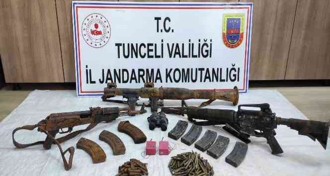 Tunceli’de mühimmat ve yaşam malzemesi ele geçirildi