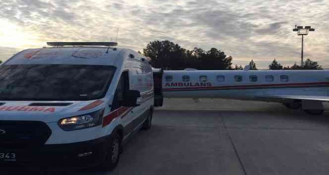 Siirt’te hasta çocuk ambulans uçakla Ankara’ya sevk edildi
