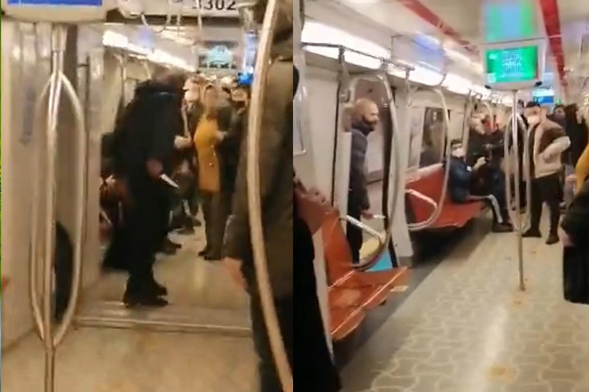 Kadıköy metrosunda kadın yolcuyu bıçakla tehdit eden saldırgan yakalandı