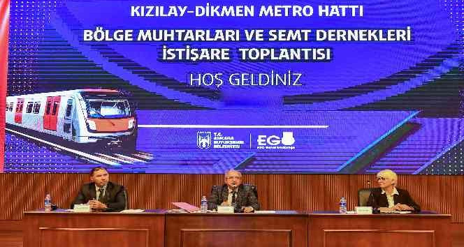 EGO, Çankaya’da muhtarlara ‘Kızılay-Dikmen Metro Hattı Projesi’ni anlattı