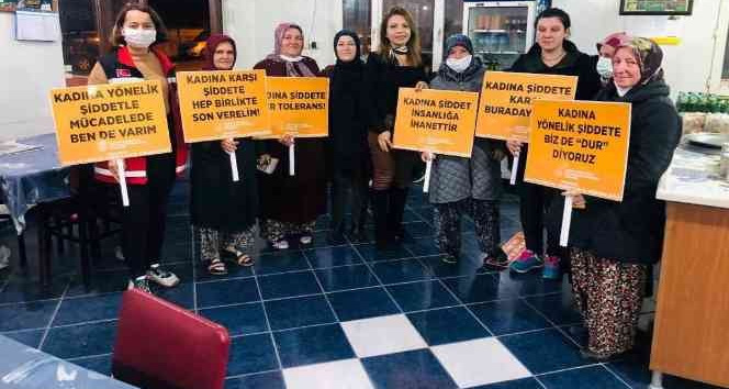 Köy sakinleriyle ‘kadına şiddetle mücadele’ faaliyeti
