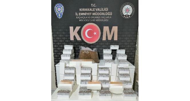 Kırıkkale’de binlerce makaron ele geçirildi: 1 gözaltı