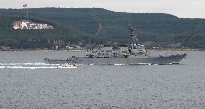 ABD savaş gemisi Çanakkale Boğazı’ndan geçti