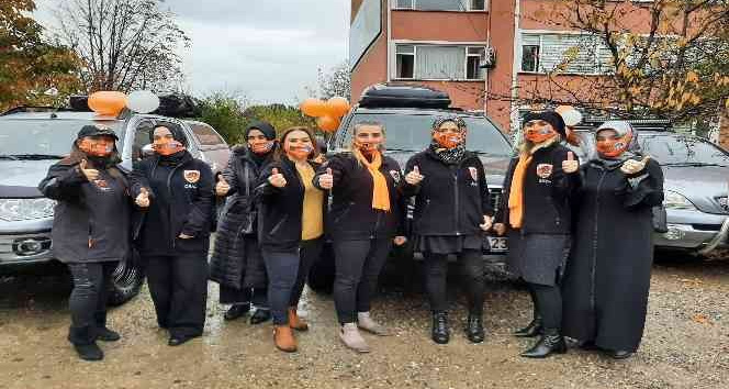 Kadın sürücüler şiddete hayır demek için off-road konvoyu düzenledi