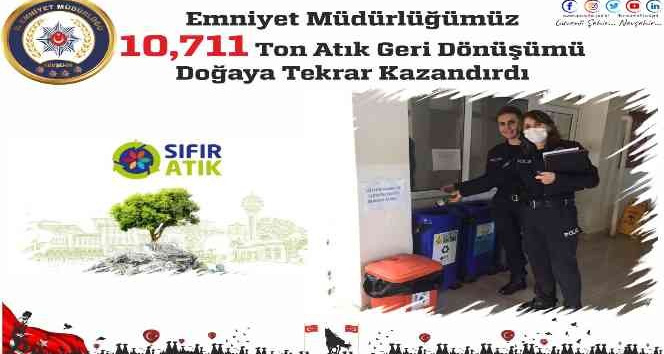 Nevşehir Emniyeti 10 ton atık maddeyi geri dönüşüme kazandırdı