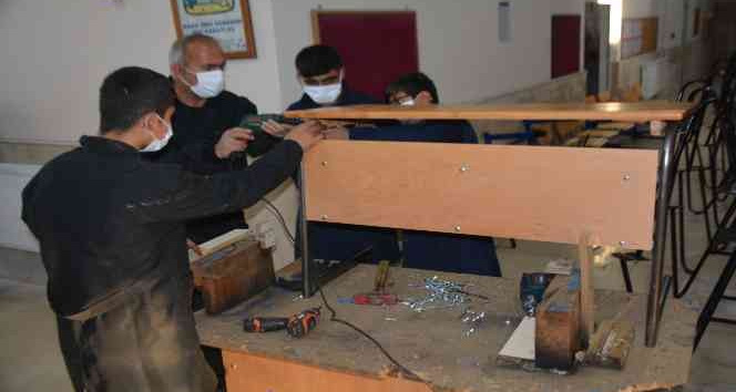 Çevre illerin sıra ve masa ihtiyacı Bitlis’teki fabrika okuldan karşılanıyor