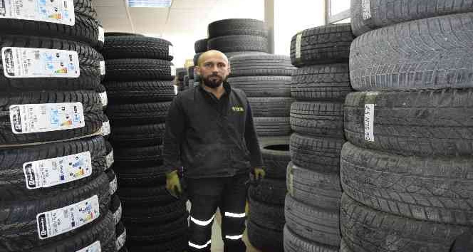 Burdur’da oto lastikçilerde kış lastiği yoğunluğu yaşanıyor
