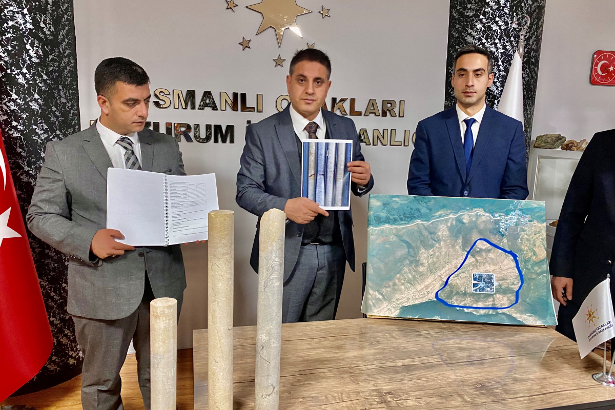 Erzurum'da milyonlarca dolar değerinde mavi mermer rezervi bulundu