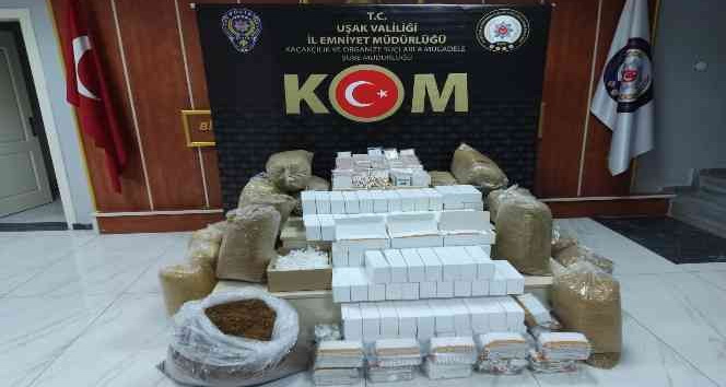 Piyasa değeri 1 milyon TL’den fazla kaçak tütün ve makaron ele geçirildi