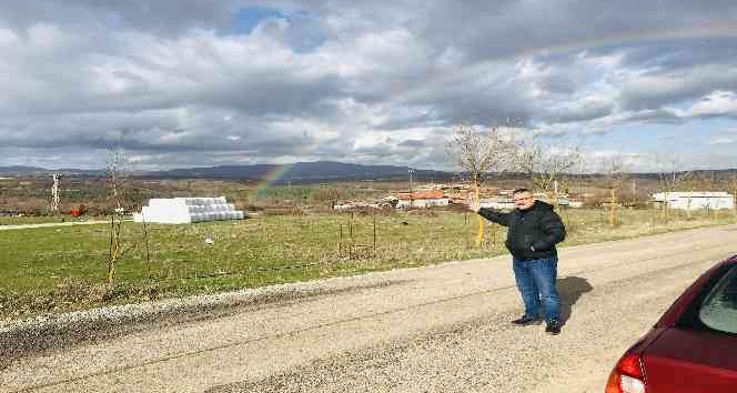 Çanakkale’de gökkuşağı manzarası
