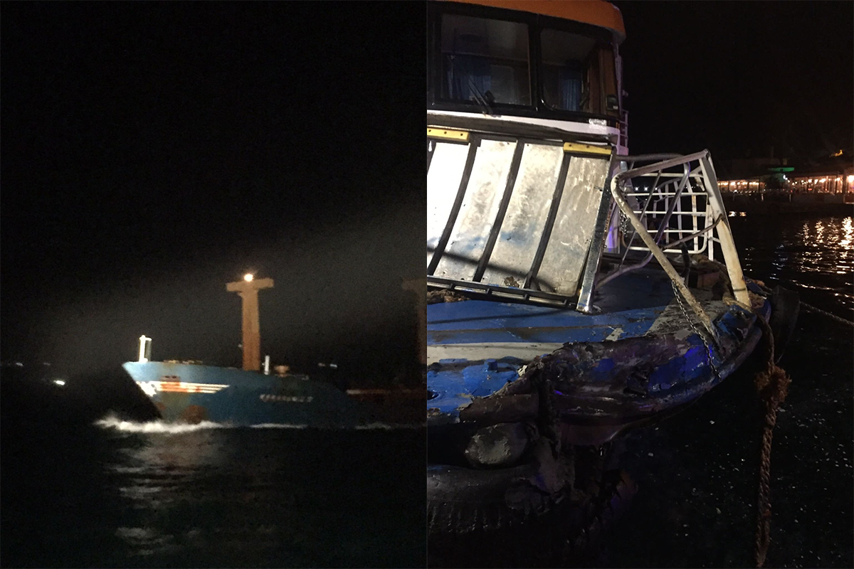 İstanbul'da gemi ile tekne çarpıştı: 2 yaralı