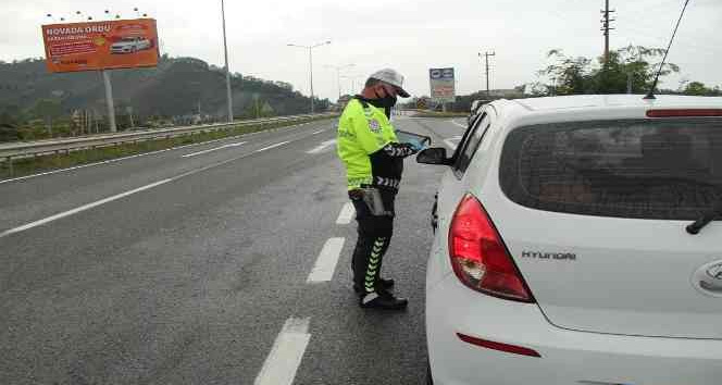 Ordu’da trafik kurallarına uymayan sürücülere yönelik denetim