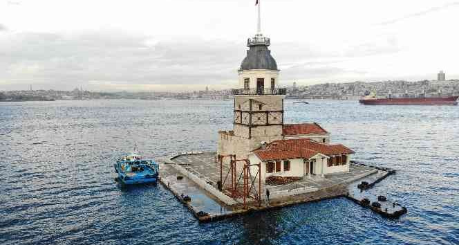 Kız Kulesinde restorasyon çalışmaları devam ediyor