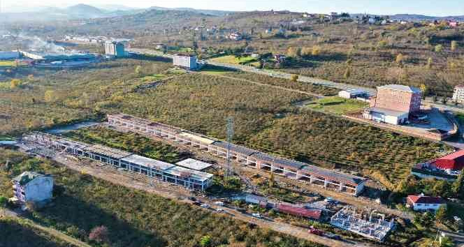 Altınordu’da oto galericiler sitesinde çalışmalar sürüyor