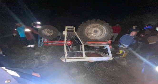 Traktör uçuruma yuvarlandı: 1 kişi ağır yaralandı
