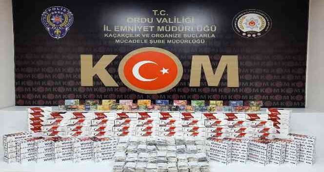Ordu’da 8 milyon makaron ele geçirildi