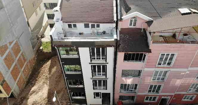 Pisa Kulesi gibi eğilmeye başlayan apartman boşaltıldı