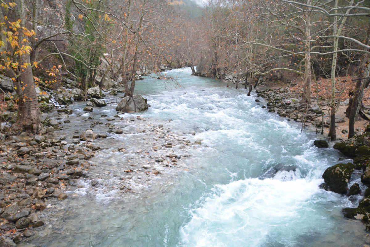 Antalya'da yazın kuruyan ırmak, yağışlar sonrası adeta coştu