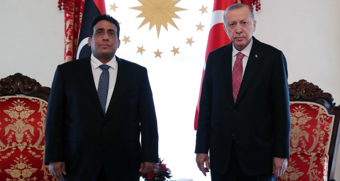 Cumhurbaşkanı Erdoğan Libya Başkanlık Konseyi Başkanı Muhammed El Menfi ile görüştü