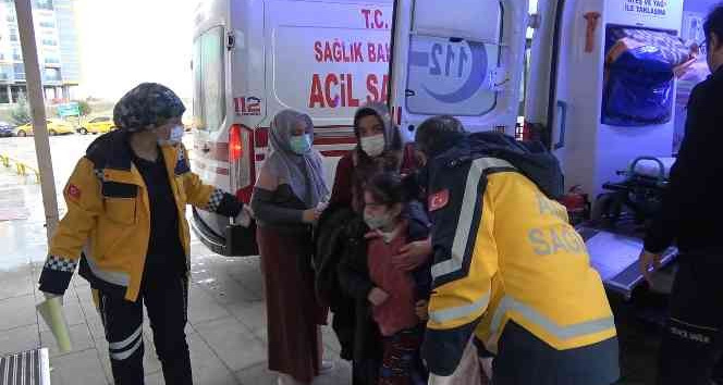 Sobadan sızan gaz 2’si çocuk 5 kişiyi hastanelik etti