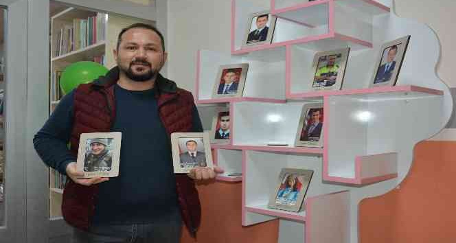 Şehitleri unutmadı, okulunda onlar için özel alan oluşturdu