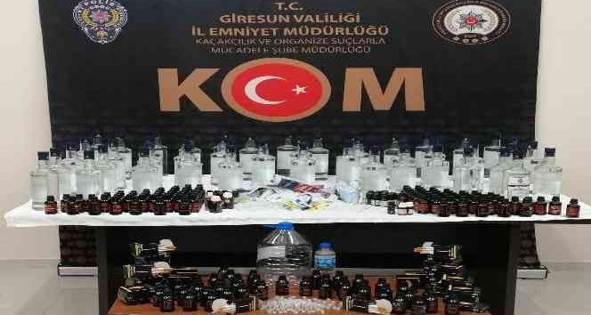 Giresun’da kaçak içki operasyonunda 3 kişi yakalandı