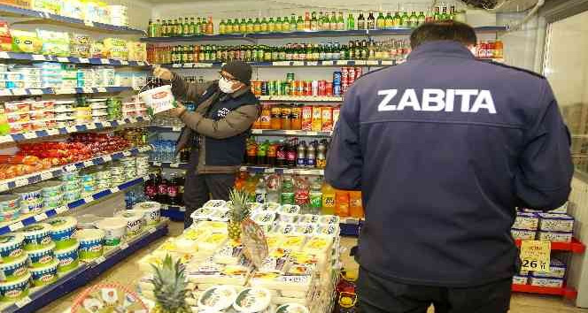 Uşak Zabıta ekipleri, marketleri denetledi