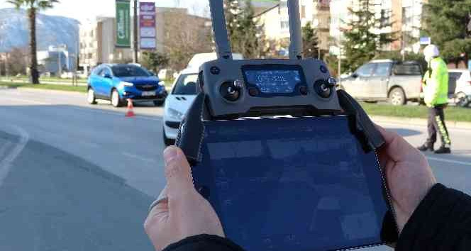 Karadeniz Sahil Yolu’nda ‘drone’ destekli trafik denetimi