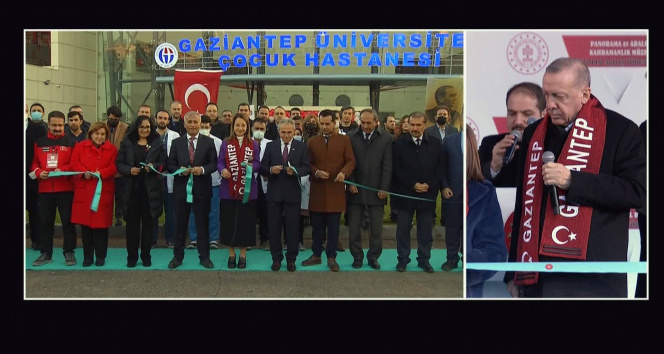 Cumhurbaşkanı Erdoğan, GAÜNde yapılan hastaneleri hizmete açtı
