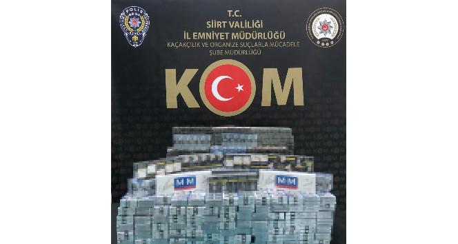 Siirt’te 2 bin 770 bin paket kaçak sigara ele geçirildi