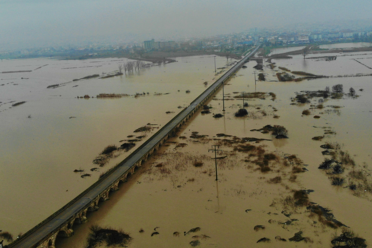 Sel sonrası Ergene’de korkutan yükseliş: Nehrin debisi 10 kat arttı