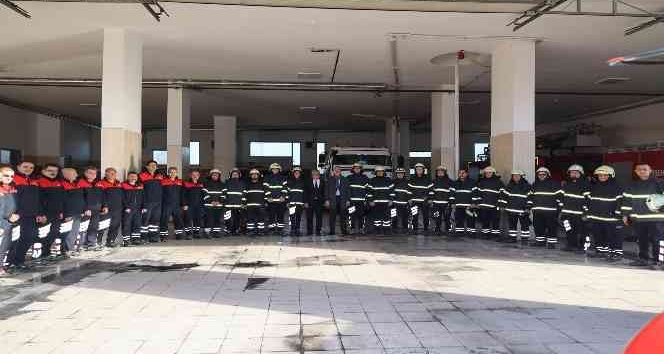 Nevşehir Belediyesi itfaiyesine teşekkür belgesi