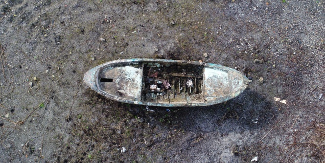 Terkos gölünde korkutan görüntü