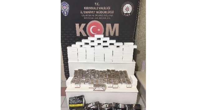 Kırıkkale’de kaçak tütün operasyonu: 28 bin 850 makaron ele geçirildi