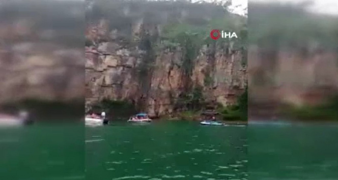 Brezilyada dev kaya parçası teknelerin üzerine düştü: 2 ölü, 34 yaralı