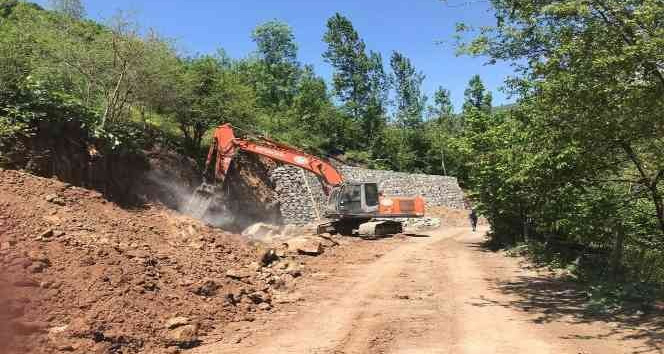 Ordu’da yollara kale gibi duvar