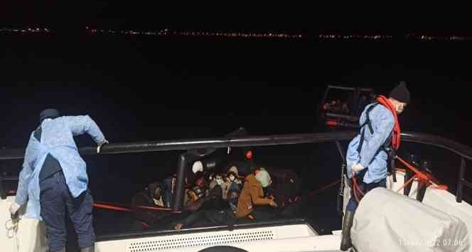 Ayvalık’ta 28 göçmen kurtarıldı