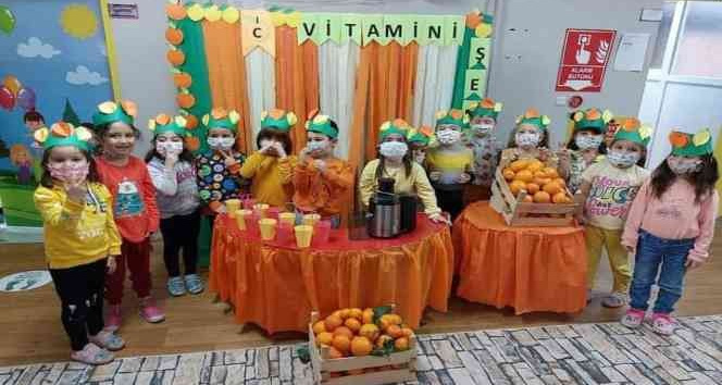 Kumru’da minik öğrenciler için ’c vitamini’ etkinliği