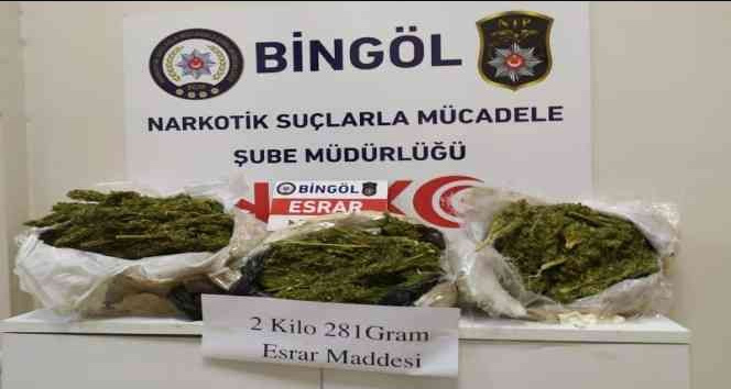 Bingöl’de 2 kilo uyuşturucu ile yakalanan şahıs tutuklandı