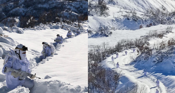 Tuncelide Eren Kış-6 operasyonu zorlu kış şartları altında devam ediyor